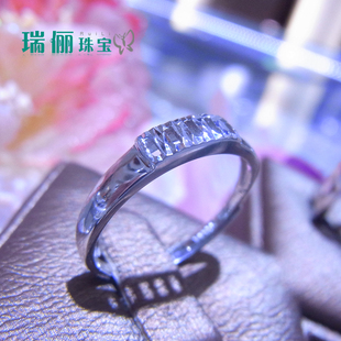  瑞俪珠宝8月新款铂金PT950情侣对戒活扣戒指指环店铺保修包邮