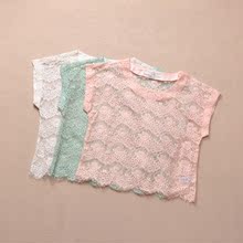 2012夏 新款女装 可爱甜美眼睫毛蕾丝花边镂空小罩衫/上衣 必备款