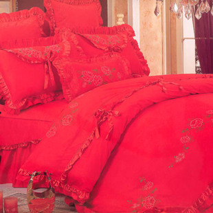 夏维怡㊣婚床韩版 田园淑女婚庆全棉四件套 国