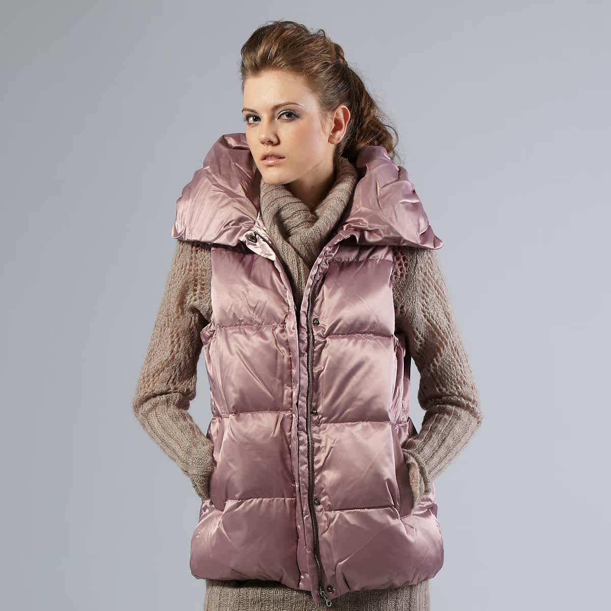 <em>羽绒</em>背心/棉背心,2010秋冬新装AF原单韩版女