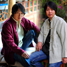 2012春装新款楠牌亚麻薄外套男款长袖对襟衣民族风休闲褂子
