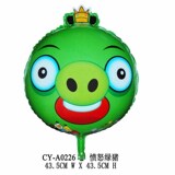 氢气球批发卡通气球儿童气球异形球婚庆气球氢气机异形愤怒绿猪
