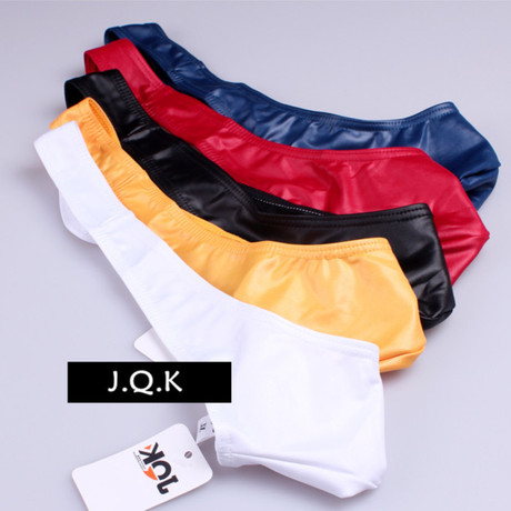 JQK新款<em>男式</em>性感<em>单边丁字内裤</em>高弹力 压光仿