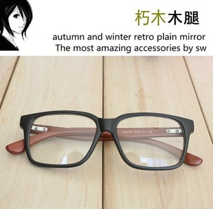 日本手造黑色眼睛框眼镜架，潮男女非主流韩版时尚平光镜黑色眼镜框