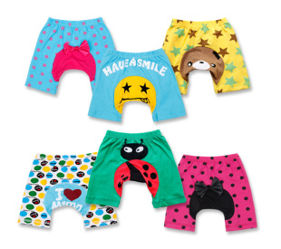  夏季新款莫代尔儿童短裤男童三分裤女童大pp裤 宝宝屁屁裤m093