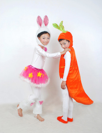 六一儿童节目拔萝卜新款兔子爱萝卜快跑表演服