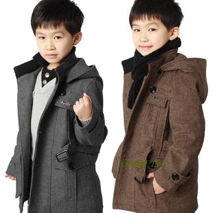 儿童大衣冬季男童毛呢大衣 儿童服装呢子外套 以太儿童装韩版大童
