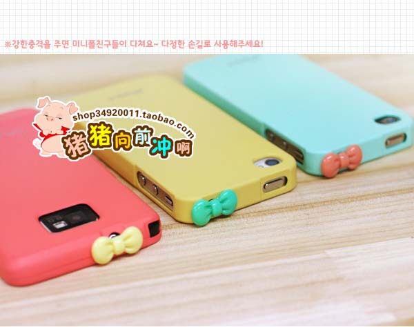 低价热卖 韩国可爱造型 蝴蝶结 iphone 4 3GS 防尘塞耳机孔塞子