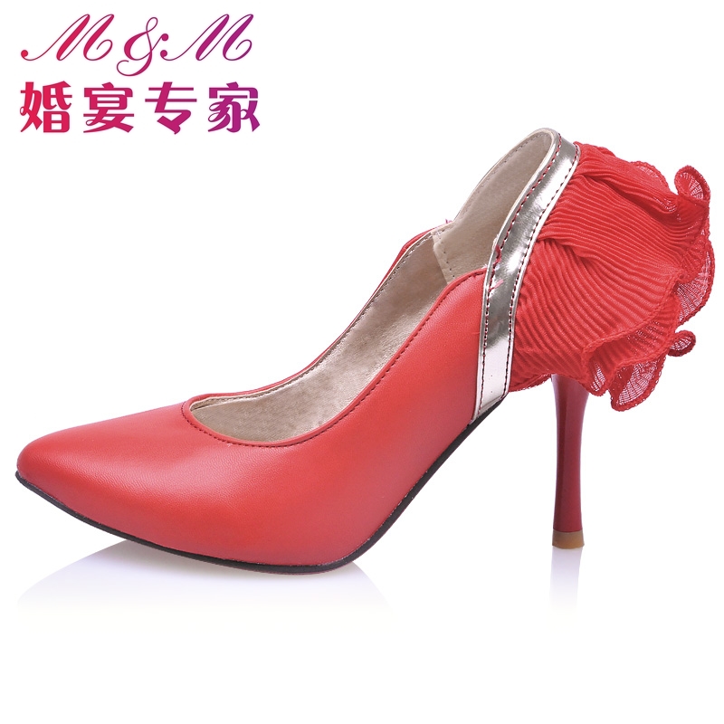 2013新款小尖头细高跟结婚季单鞋蕾丝花边新娘鞋婚鞋 MM-009 2013新款小尖头细高跟结婚季单鞋蕾丝花边新娘鞋婚鞋 MM-009