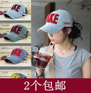 韩国Take水洗牛仔棒球帽子 夏天韩版男女士儿童款鸭舌帽亲子帽 潮