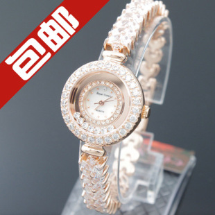  包邮 时装表18K金复古女式手表女款水钻表手链表正品牌女表5308