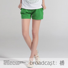 播 绿动 2012新韩版安全打底牛仔 短裤女夏糖果彩色短裤热裤休闲