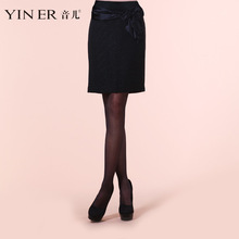 专柜正品 YINER音儿春款特价蝴蝶结OL羊毛西装半身裙89550280