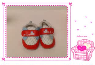  清仓童盟婴儿彩色学步鞋拼色软底防滑春秋季魔术贴婴儿步前鞋童鞋