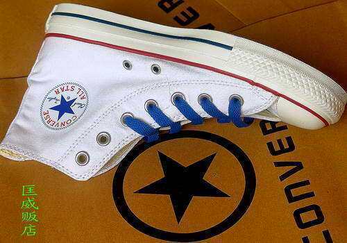 匡威贩店-正品匡威正品CONVERSE 炫色心情鞋带（蓝）