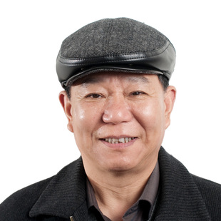  毛呢鸭舌帽 中老年男士 冬天帽子 老人帽男冬季 保暖帽 百恩思
