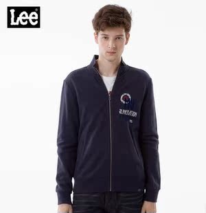  新款 LEE 专柜代购正品 男士 加绒修身开衫拉链卫衣 L100605GCB9D