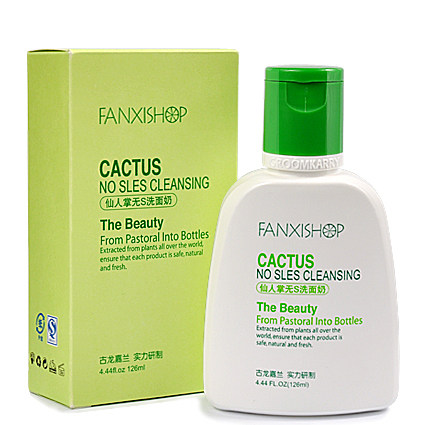 正品包邮 凡茜仙人掌无S<span class=H>洗面</span><span class=H>奶</span>126ml 泡沫洁面乳/温和舒缓抗过