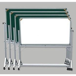正品教学支架式黑板磁性移动翻转双面 白板绿