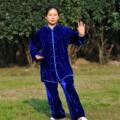 古韵中华弹力金丝绒太极服练功服晨练服太极表演服男士6色亮相