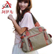 阿伊凡休闲帆布包 时尚女包 韩版2012新款女包单肩包包女
