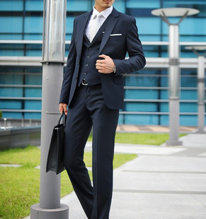秋新款男装修身西装套装商务男士西服结婚新郎伴郎礼服韩版小西装 秋新款男装修身西装套装商务男士西服结婚新郎伴郎礼服韩版小西装