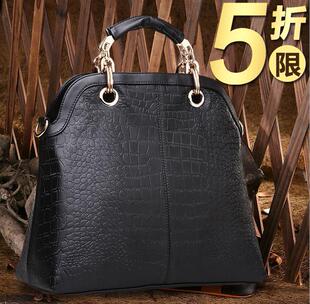  【天天特价】新款欧美大牌鳄鱼纹复合牛皮女式包单肩斜挎手提包