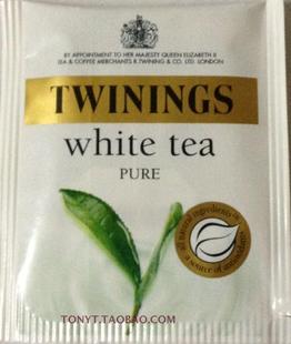  新品-原装进口UK版TWINING川宁/白茶单片装/PK立顿/宝锡兰/亚曼