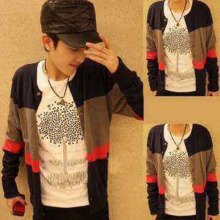 韩版潮男织衫潮毛衣...