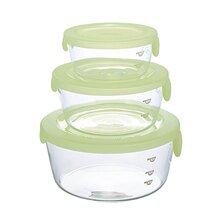 品牌授权 日本Hario哈里欧-食品保存盒 保鲜碗 微波料理碗 3件套