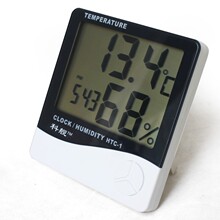 科舰HTC-1 高精度大屏幕 室内电子 温湿度计 温度计 湿度计有闹钟