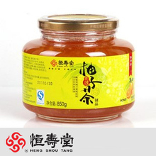 蜂蜜柚子茶 恒寿堂蜜炼柚子茶850g 毛重1.35kg 江浙沪包邮