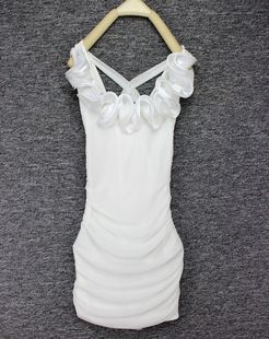 2012新款女装欧美夜店性感修身包臀打底衫低