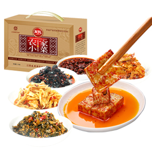  友泉食品 江西特产 农家自制小菜 礼盒 六种口味组合酱菜 下饭菜