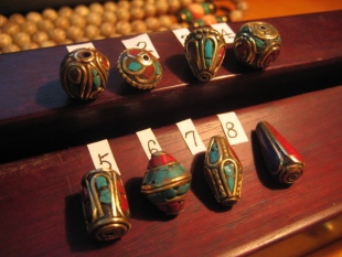  DIY藏式藏布珠绿松石红珊瑚手链西藏尼泊尔手工民族藏饰铜珠散珠