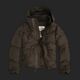促销特价Abercrombie Fitch洗水带帽羽绒服1503咖啡，附实物图