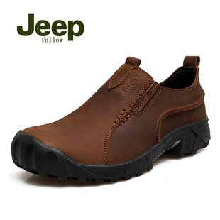  Jeep/吉普休闲鞋男式鞋 专柜正品牌 潮流韩版 户外登山真皮鞋子
