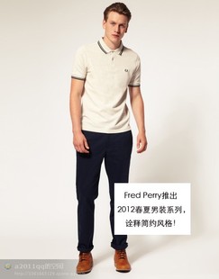 Fred Perry最新纯色系列短袖宽松型英伦风格商务休闲棉质Polo衬衫
