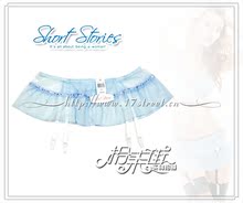 100%实拍多图☆出口欧美Short Stories〓蕾丝薄纱衬裙吊袜带 淡蓝