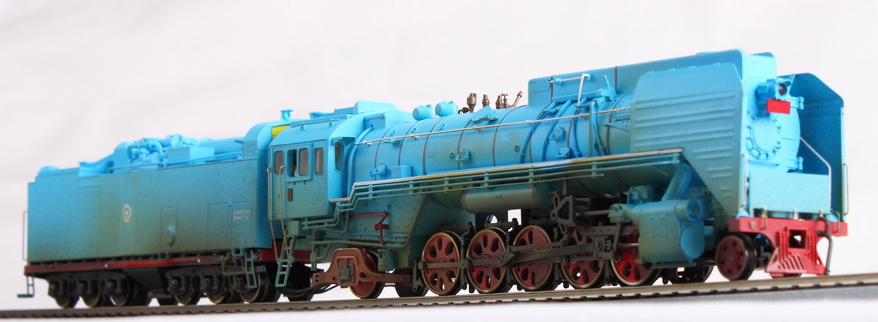 百万城火车模型 前进2型煤气机车(蓝色限量旧化版)