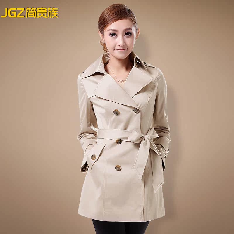 JGZ 风衣女款 2012新款秋装大码女式风衣女外套春秋韩版修身2098