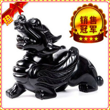 疯抢 摆件开光黑曜石貔貅 皮丘 旺财镇宅 办公摆件 家居摆设龙年