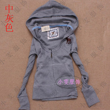 经典女装长袖 <span class=H>AF</span>外贸精品 U型领茄克<span class=H>卫衣</span> 韩版修身休闲<span class=H>卫衣</span>