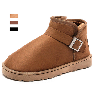  利达妮正品 反季促销 情侣靴搭扣 雪地靴 男女靴 低筒靴低帮
