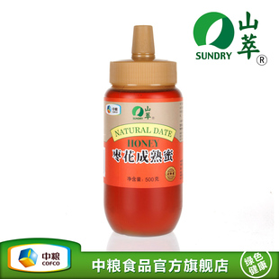  中粮旗舰店 山萃 枣花蜜成熟蜜 纯天然蜂蜜 便携装 500g FM663