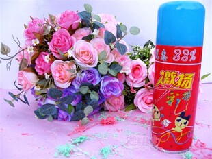  婚庆用品 手喷缤纷彩带 结婚生日节日庆典必备彩喷 6色可选