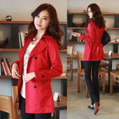 Amoy gold 2012 new Korean Women's Spring and Autumn winter coat double-breasted short coat cultivating temperament OL