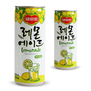  限区包邮韩国进口食品 乐天德门特 柠檬果味饮料 即饮品听装240ml