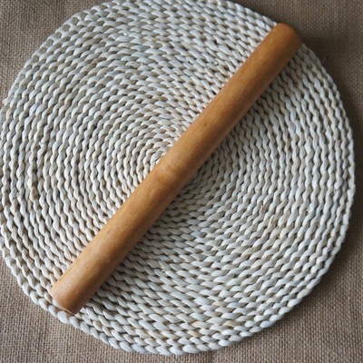天然木质擀面杖 擀面棍 压面棍 面棒 烘焙工具 擀饺子皮工具 28cm