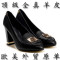 2012春季新款單鞋高跟大碼粗跟女鞋歐美氣質皮鞋女式鞋真皮媽媽鞋